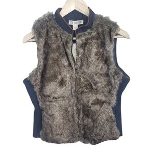 VINTAGE AMERICA BLUES Faux Fur Vest Size S